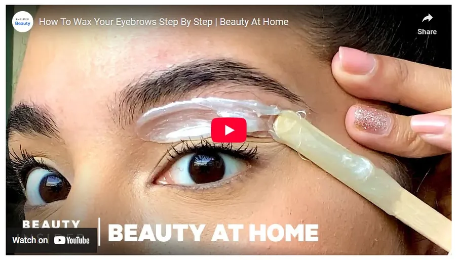 eyebrow waxing video image