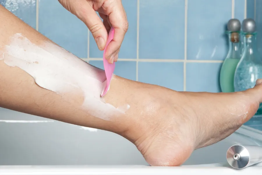 depilatory cream used in bathroom