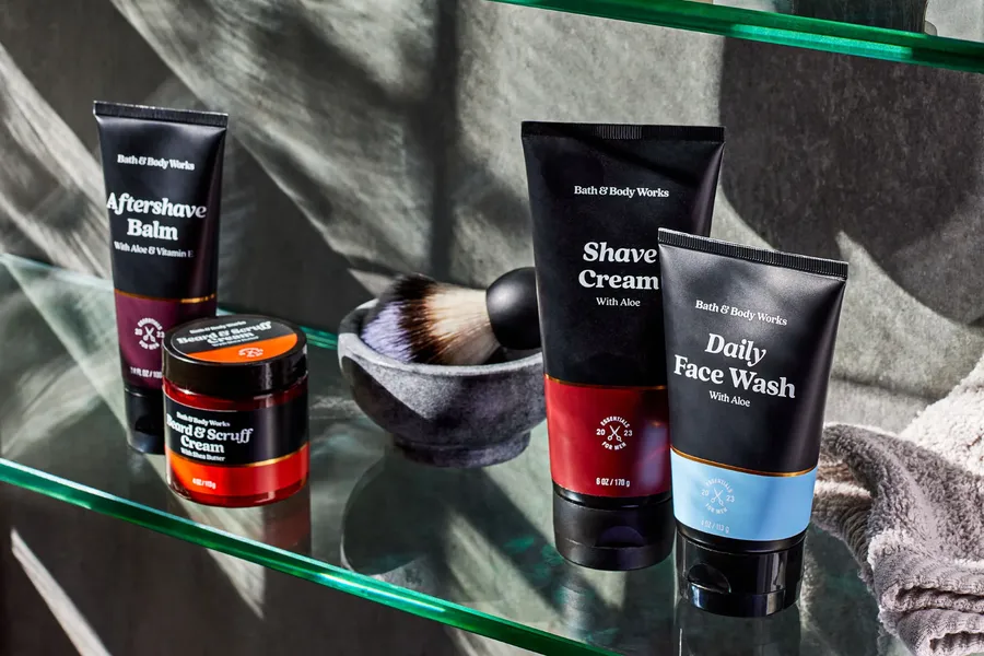 Aftercare products for men’s skin following hair removal treatment
