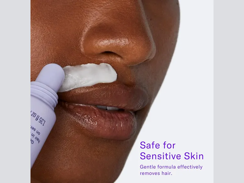 upper lip hair removal with Flamingo facial hair removal cream