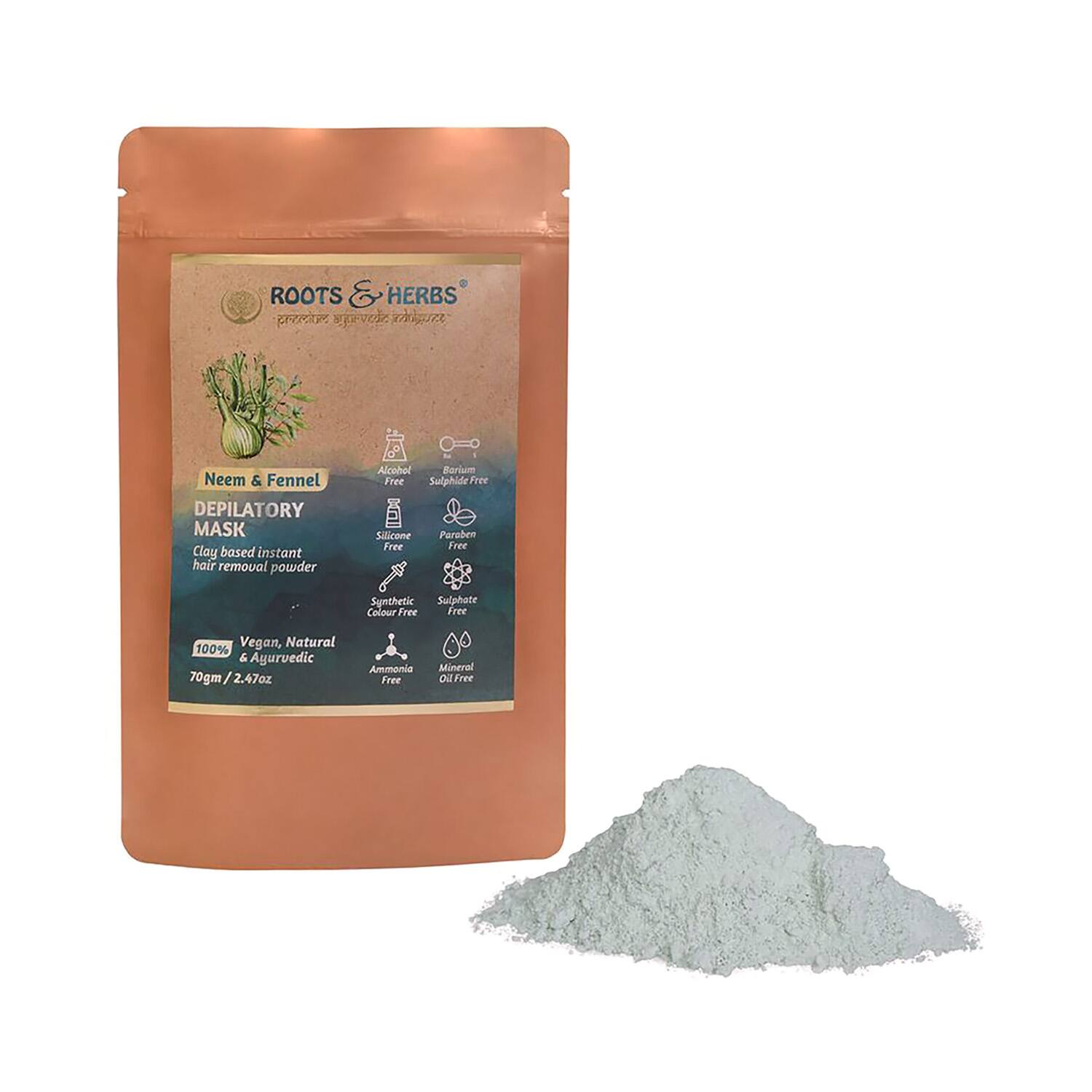 image of Neem & Fennel Depilatory Mask Hair Removal Powder
